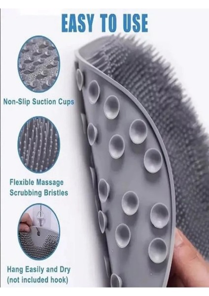 Vantuzlu Silikon Banyo Fırçası – Ayak Masaj Pedi, Sırt Kesesi, Duş Lifi, Vücut Temizleme Aparatı modelleri