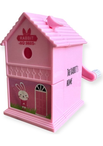 Sevimli Hayvan Temalı Ev Şeklinde Kalemtraş, Panda, Kedi ve Tavşan Desenleri, 3 Renk Seçeneği fırsatları