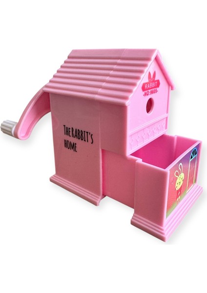 Sevimli Hayvan Temalı Ev Şeklinde Kalemtraş, Panda, Kedi ve Tavşan Desenleri, 3 Renk Seçeneği indirimleri