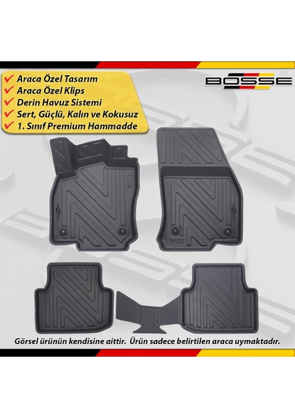 Vw Passat B8 / B8.5 Paspas Araca Özel 2015-2025 Derin Havuzlu Bosse North Serisi modelleri