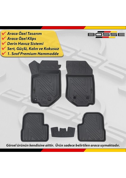 Opel Corsa F Paspas Araca Özel 2019 2025 Derin Havuzlu Bosse North Serisi modelleri