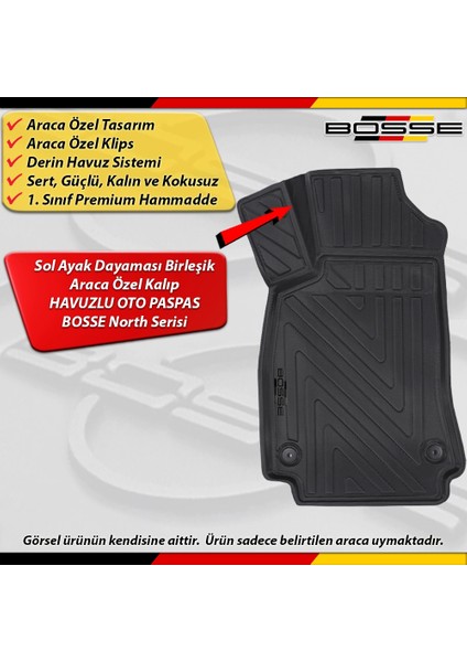 Audi A5 Paspas Araca Özel 2017 ve Sonrası Derin Havuzlu Bosse North Serisi fiyatları