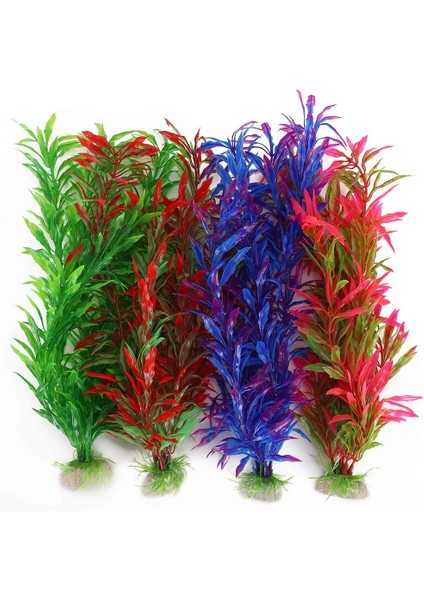 Akvaryum Dekor Plastik Bitki Karışık Renkli 35-50CM 1 Adet fiyatları