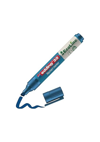 Edding Flipchartmarker-32 Ecoline, 1 – 5 Mm, Konik Baş Kısım,