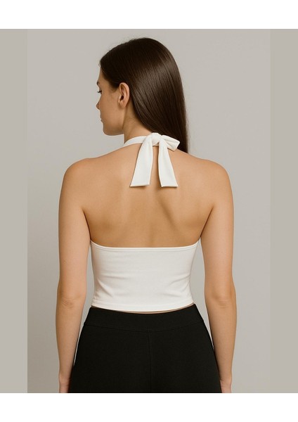 Intive V Yaka Çıkarılabilir Padli Boyundan Bağlamalı Croptop/büstiyer modelleri