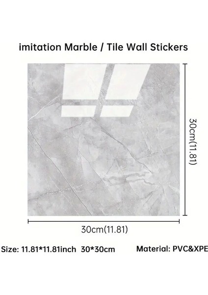 Gri Mermer Desen Du Sticker (30*30) modelleri