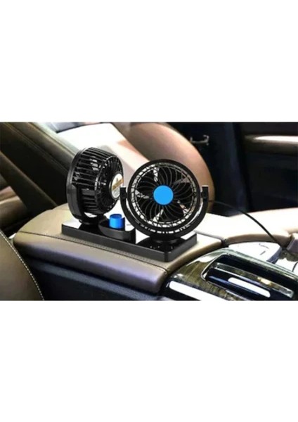 Araç Içi Vantilatör 360° Dönebilen Torpido Üstü Çift Başlıklı Vantilatör USB Girişli modelleri