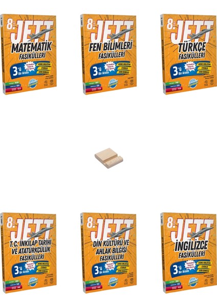 Lgs 8. Sınıf Jett Tüm Dersler Fasikülleri 6lı Set + Telefon Tutucu