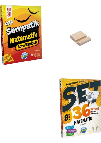 Lgs 8. Sınıf Matematik Sempatik Soru Bankası ve Haftalık Kazanım Denemeleri + Telefon Tutucu