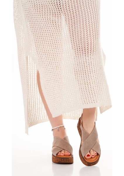 Kadın Hakiki Deri Lastikli Sandalet 6313 modelleri