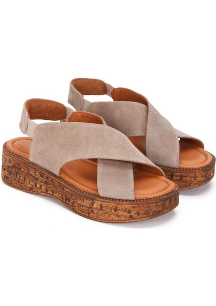 Kadın Hakiki Deri Lastikli Sandalet 6313 fırsatları