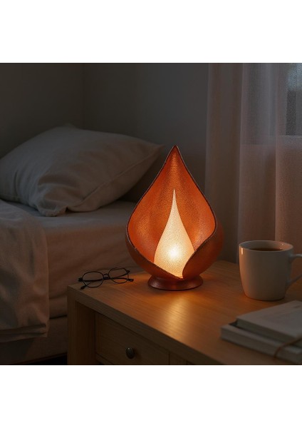 Mira El Yapımı Modern Minimal Abajur, Reçine Gövde & Heykelsi Tasarım, Opal ve Beyaz Difüzörlü modelleri