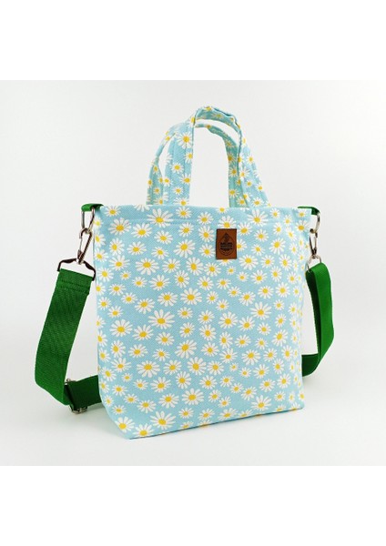 El Yapımı Mavi Papatya El ve Omuz Çantası fiyatları