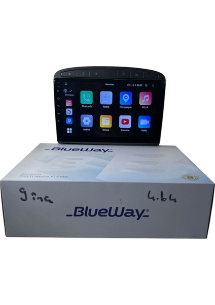 Peugeot 308 (Gri) Blueway 4-64 Profesyonel Oem Multimedia