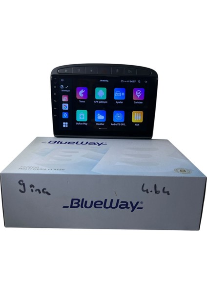 Peugeot 308 (Gri) Blueway 4-64 Profesyonel Oem Multimedia fırsatları