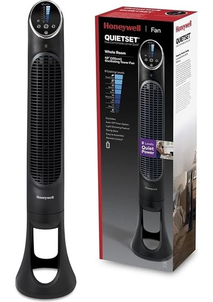 Quietset Tower HYF290, 8 Hız Ayarı, 80 Derece Salınım, Zamanlayıcı Fonksiyonu, Uzaktan Kumanda, Kısma Seçenekleri