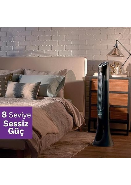 Quietset Tower HYF290, 8 Hız Ayarı, 80 Derece Salınım, Zamanlayıcı Fonksiyonu, Uzaktan Kumanda, Kısma Seçenekleri indirimleri