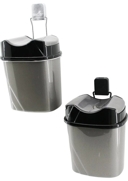 Metal Askılı Plastik Çöp Kovası Yapışkanlı Montaj (4887)