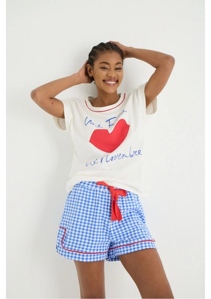 Gloria Örme Kısa Kol Pijama - Tshirt Şort Set modelleri