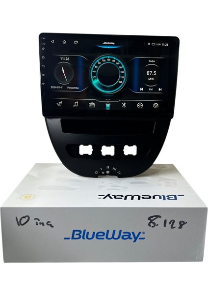 Peugeot 107 Blueway 8-128 Tam Profesyonel Oem Multimedia