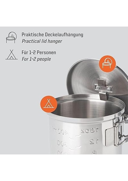 0.585 Lt Katı Yakıtlı Paslanmaz Çelik Pişirme Seti modelleri