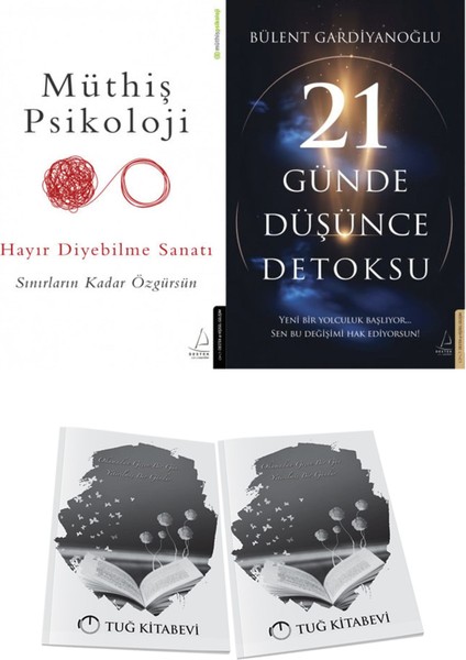 Müthiş Psikoloji Hayır Diyebilme Sanatı ve 21 Günde Düşünce Detoksu + Hediyeli