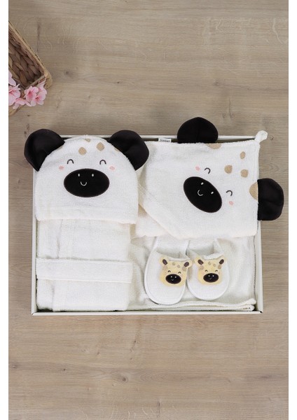 Kız Erkek Bebek Ayıcık Işemeli Lüks Bornoz Takımı Havlu Seti % 100 Pamuk Kumaş 0- 2 Yaş STL7058 fiyatları