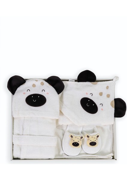 Kız Erkek Bebek Ayıcık Işemeli Lüks Bornoz Takımı Havlu Seti % 100 Pamuk Kumaş 0- 2 Yaş STL7058 indirimleri