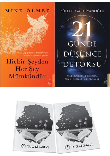 Hiçbir Şeyden Her Şey Mümkündür ve 21 Günde Düşünce Detoksu + Hediyeli