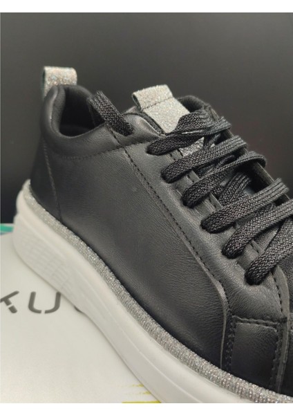 Siyah Simli Sneakers Premium Kadın Ayakkabı fırsatları