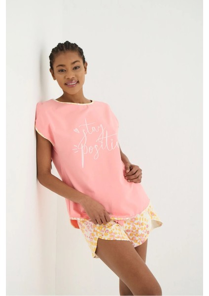 Edna Örme Kısa Kol Pijama - Tshirt Şort Set fiyatları
