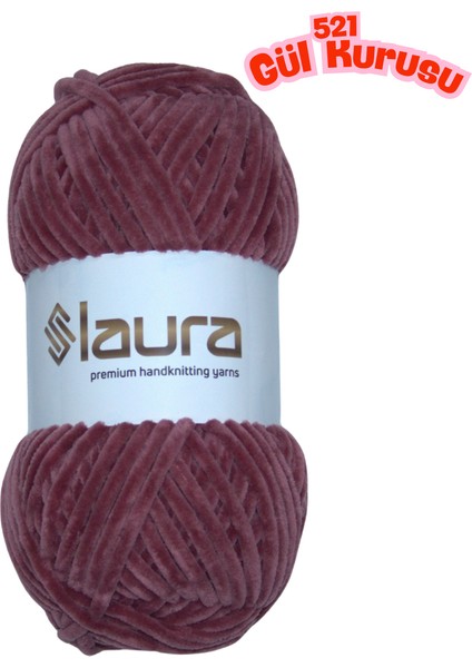 Kadife El Örgü İpi, 100 Gr. 120 Mt., %100 Mikro Polyester