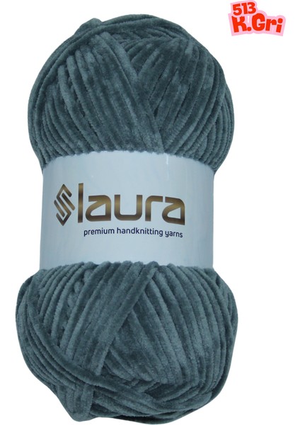 Kadife El Örgü İpi, 100 Gr. 120 Mt., %100 Mikro Polyester
