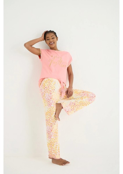 Edna Örme Kısa Kol Pijama - Tshirt Pantolon Set indirimleri