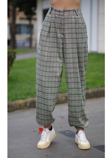 Ekose Desen Şalvar Pantolon modelleri