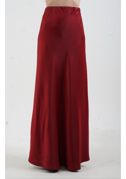 Bordo Tok Saten Maxi Boy Etek fiyatları