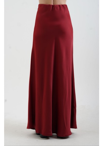 Bordo Tok Saten Maxi Boy Etek fırsatları