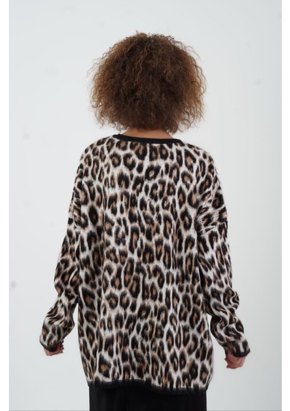 Kahve Leopar Şardonlu Bluz indirimleri