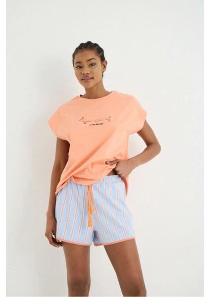 Agatha Örme Kolsuz Pijama - Tshirt Şort Set fiyatları