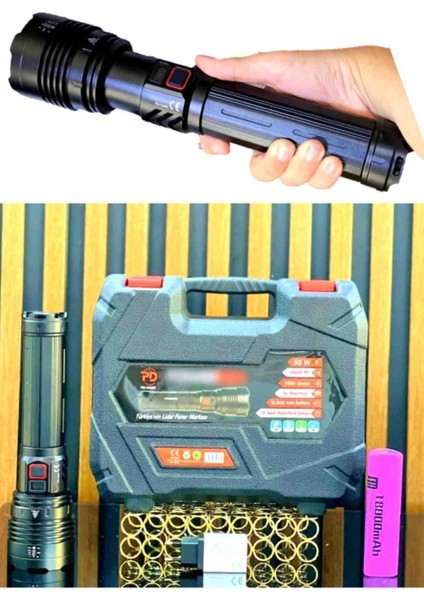 Avcı El Feneri 5000 Lümen PD-12500 50 Watt Zoomlu Çift Pil 18000 Mah fiyatları