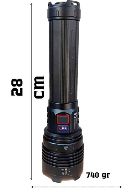 Avcı El Feneri 5000 Lümen PD-12500 50 Watt Zoomlu Çift Pil 18000 Mah indirimleri