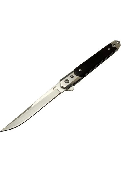 Zbr M390 1-36 Siyah Kamp Çakı 21CM - Yarı Otomatik, Siyah Sap, Kılıflı