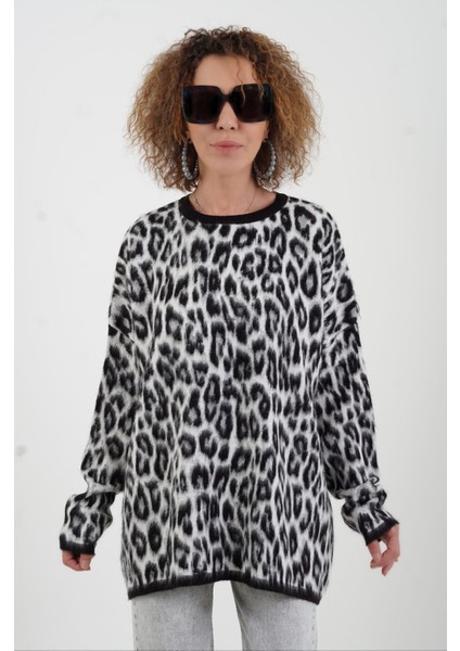 Siyah Leopar Şardonlu Bluz modelleri