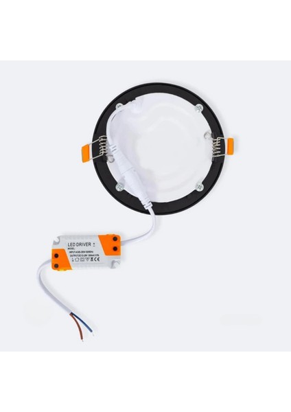 3W Sıva Altı LED Panel - Yuvarlak, Siyah Kasa | Ilık Beyaz 4000K, Yüksek Verim ve Enerji tasarrufu indirimleri