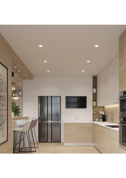 9W Geçmeli Backlight LED Panel- 4000K Ilık Beyaz |yüksek Verim, Enerji Tasarrufu ve uzun ömür