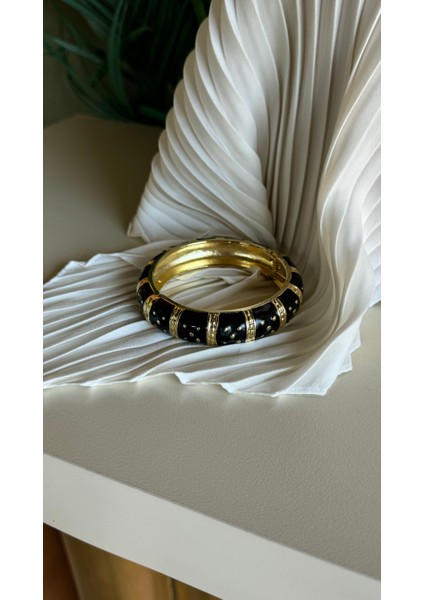 Mineli Siyah Mekanizmalı Acılır Kapanır Bohem Bileklik Kelepçe fiyatları