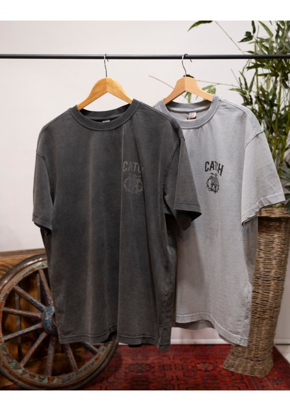 CATCH-046YIKAMALI OVERSIZE%100 Pamuk Tshırt