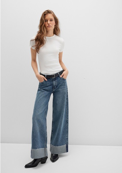 Emilia Classic Denim Puslu Koyu Mavi Jean Pantolon 1012641-90118 fırsatları