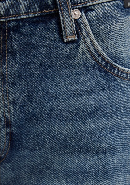 Emilia Classic Denim Puslu Koyu Mavi Jean Pantolon 1012641-90118