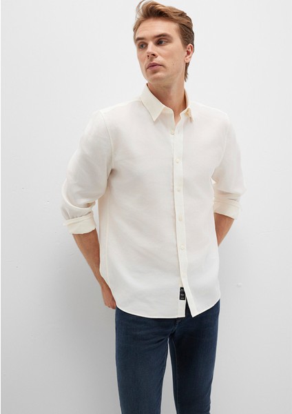 Ekru Tencel Tm Liyosel Gömlek 0211659-70057
